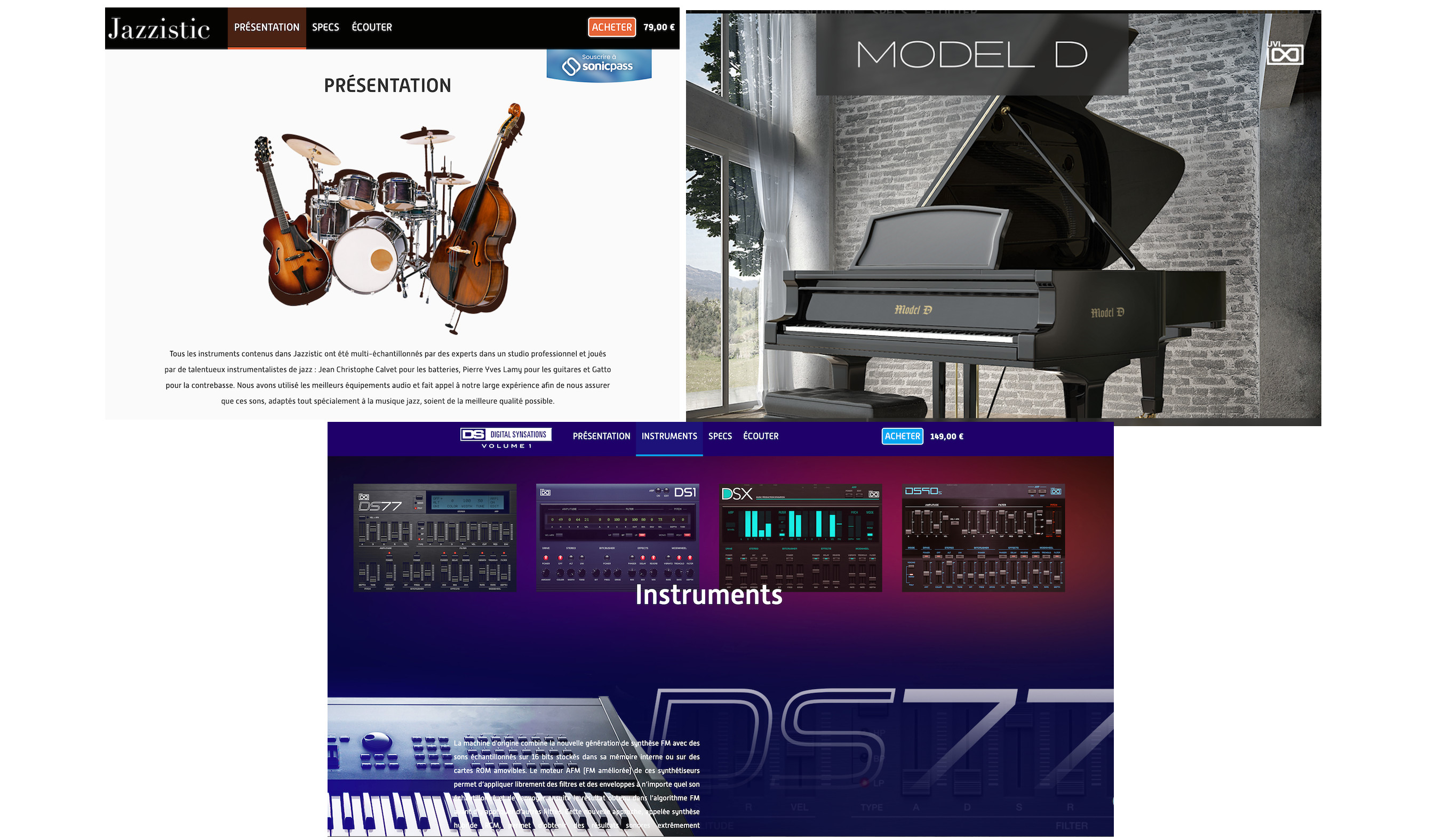 UVI Jazzistic, Model D, Digital Synsations